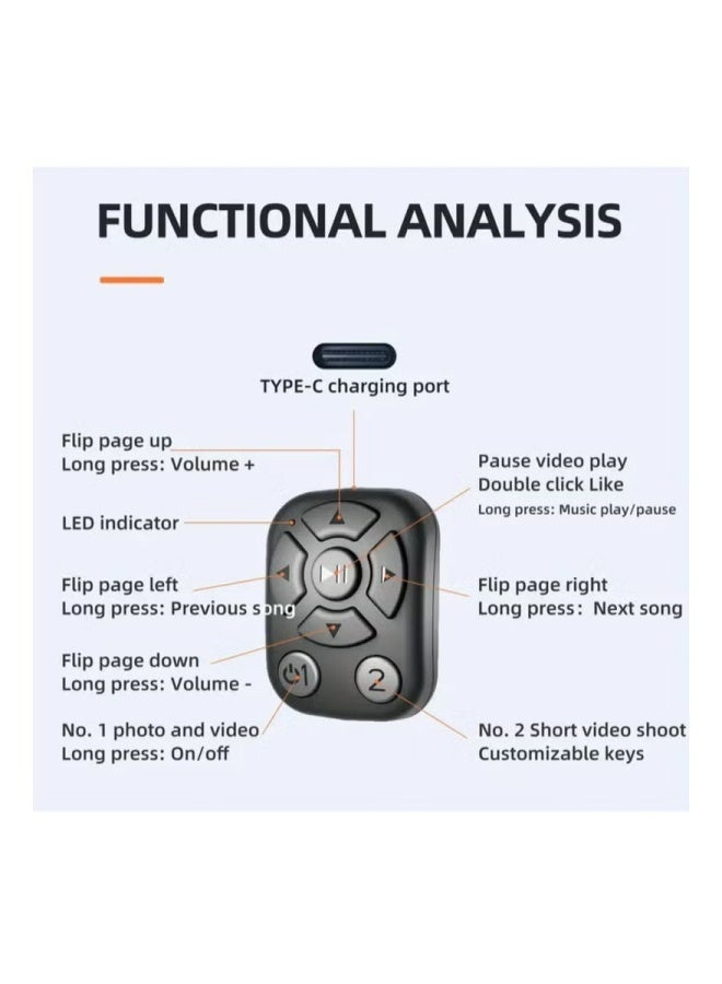 Wireless TikTok Scrolling Ring - Bluetooth Page Turner & Camera Shutter Remote Compatible for iPhone/Android, Hands-Free Video Control, Music Controller, Selfie Assistant - Image 3