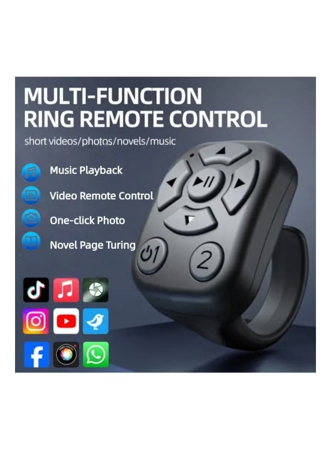 Wireless TikTok Scrolling Ring - Bluetooth Page Turner & Camera Shutter Remote Compatible for iPhone/Android, Hands-Free Video Control, Music Controller, Selfie Assistant - Image 1