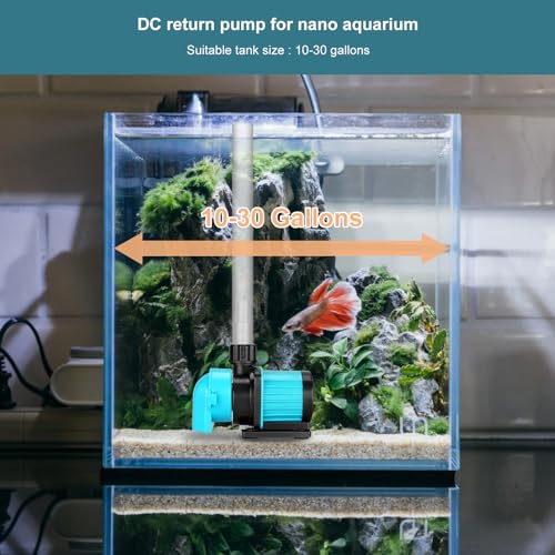 JEREPOND 400GPH Aquarium Return pump with LCD display controller, 15W DC 24V aquarium pump for saltwater freshwater aquarium,fish tank,sump,20 speeds ECO Quiet Submersible and inline pump - Image 4