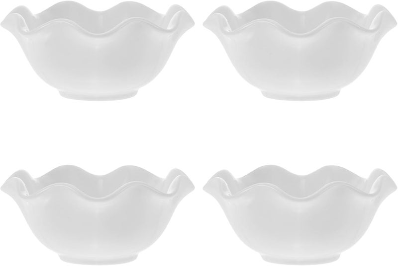 BESPORTBLE BESPORTBLE 4 pcs Lotus Leaf Ceramic Bowl Flower Pattern Ceramic Soy Sauce Dipping Bowls Appetizer Plates Serving Dishes Condiment Dish Novel Snack Bowls Side Dish Bowls  - Image 4