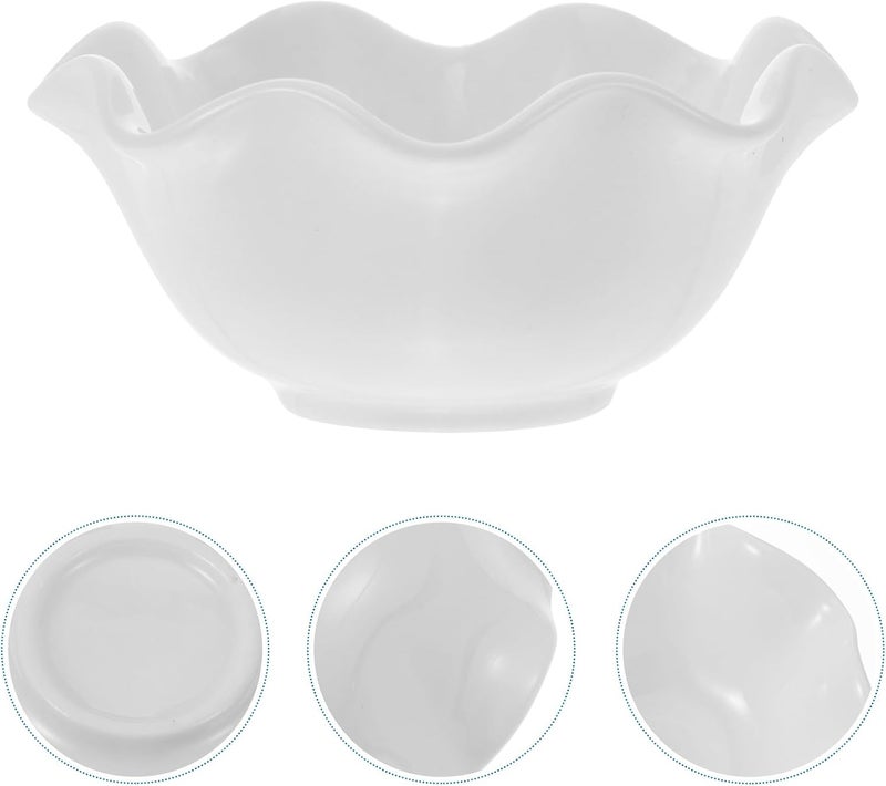 BESPORTBLE BESPORTBLE 4 pcs Lotus Leaf Ceramic Bowl Flower Pattern Ceramic Soy Sauce Dipping Bowls Appetizer Plates Serving Dishes Condiment Dish Novel Snack Bowls Side Dish Bowls  - Image 3