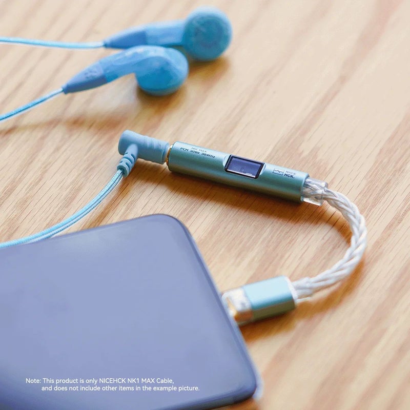 Nicehck NK1 MAX Aluminum Alloy Metal Type-C to 3.5mm DAC Adapter Cable, Green - Image 3