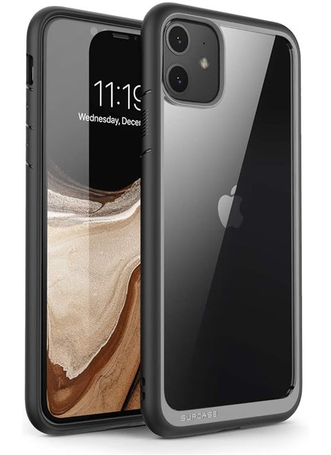 SUPCASE Unicorn Beetle Style Series Case Designed for iPhone 11 6.1 Inch (2019 Release), Premium Hybrid Protective Clear Case (Black)