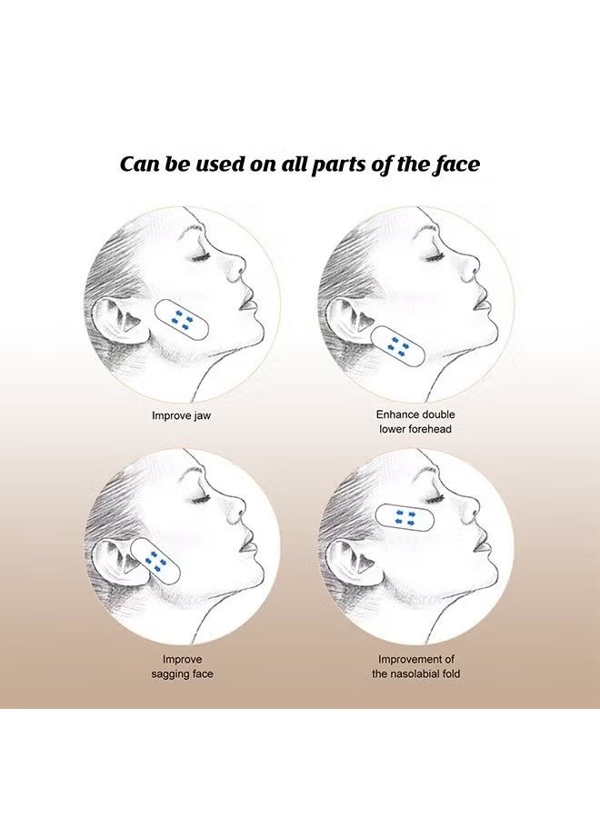 Jaysuing 120 Pcs Face Lifting Patch, Invisible Stretchable Facial Tape, for Double Chin Eyes Skin Facial Wrinkles Double Chin - Image 4