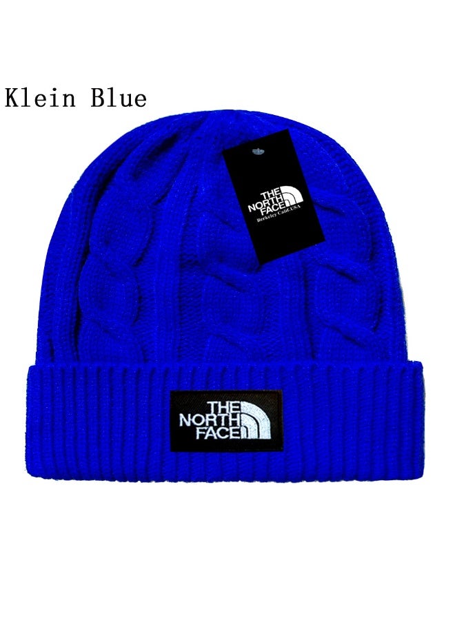 The North Face Klein Blue Knit Beanie – Stylish Warm Winter Skull Cap for Outdoor & Daily Wear 615Size