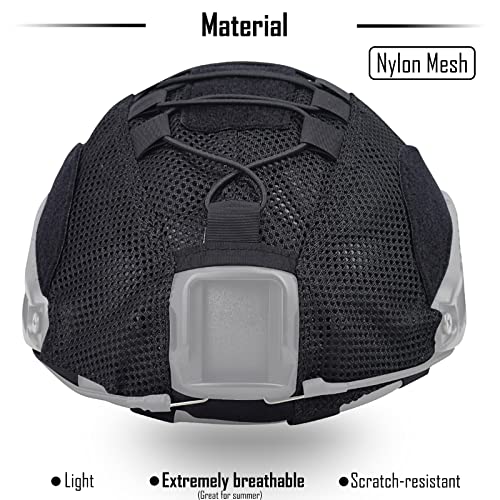 ACTIONUNION Airsoft Helmet Cover Breathable Mesh Tactical Paintball Helmet Cover (Tan) - Image 2