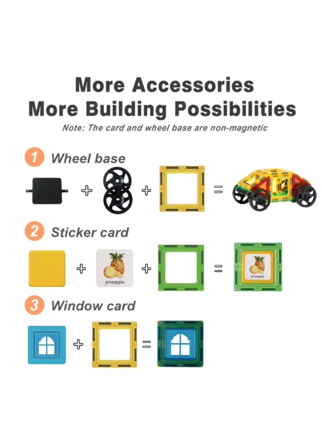 AlsayedP 103 Pcs Magnetic Tiles Set Creative 3D Magnetic Building Blocks for Kids Educational Magnetic Toys for Boys and Girls - Image 2