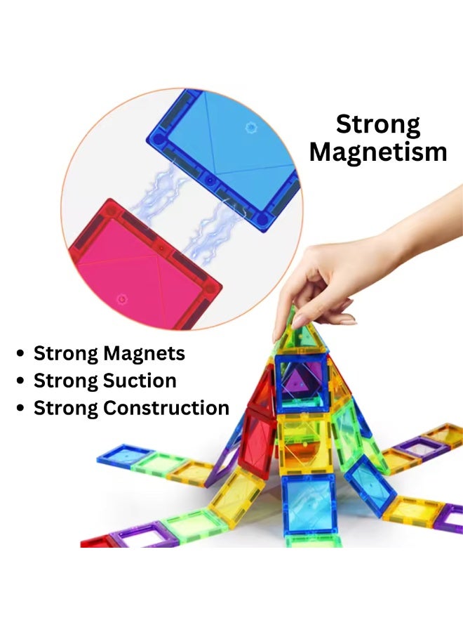 AlsayedP 103 Pcs Magnetic Tiles Set Creative 3D Magnetic Building Blocks for Kids Educational Magnetic Toys for Boys and Girls - Image 3