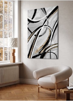 LOWHA Canvas Wall Art Stretched Over Wooden Frame with Abstract Painting  - Image 3