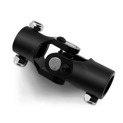 RABROPAR 13/16" 36 Spline X 3/4" DD Single Steering Shaft Universal U Joint Coupling Black 3-3/4" Overall Length - Image 1