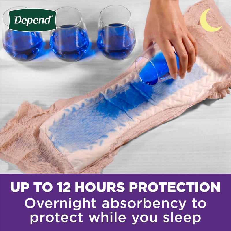 Depend Night Defense Adult Diapers, Incontinence & Postpartum Bladder Leak Underwear for Women, Disposable, Overnight, Extra-Extra-Large, Blush, 40 Count (4 Packs of 10), Packaging May Vary - Image 4