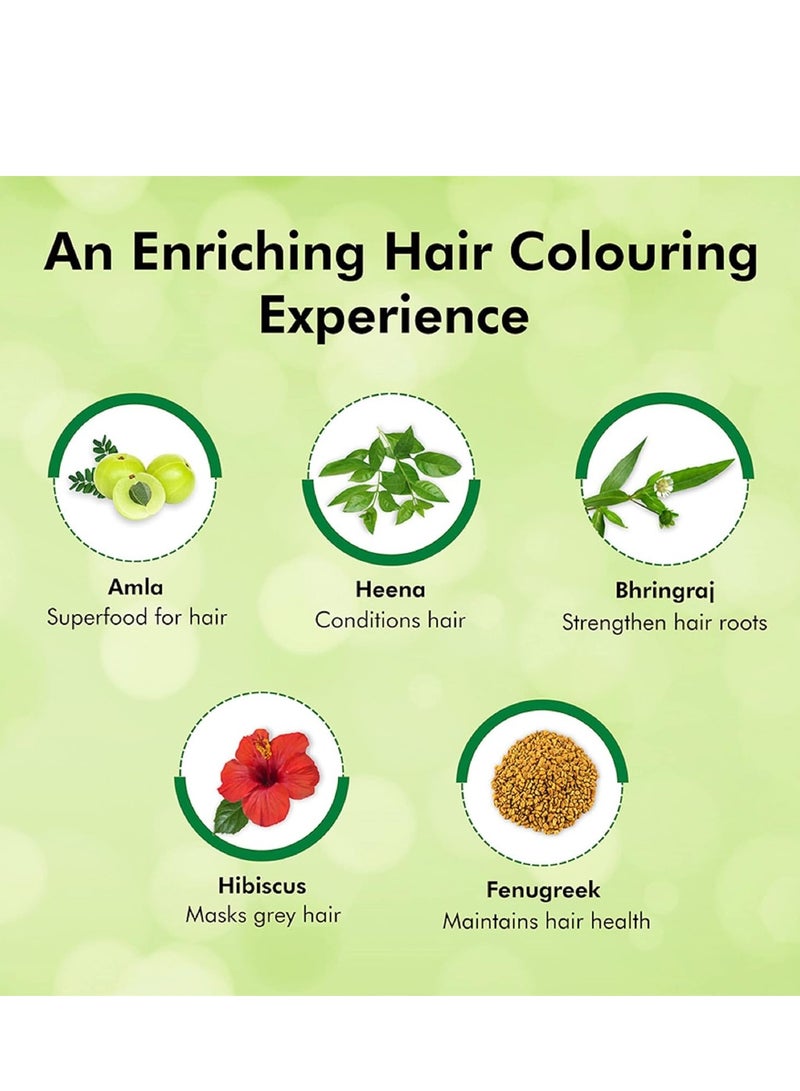 Indica Indica Easy Do-It-Yourself 10 Minutes Hair Color Shampoo with 5 Herbal Extracts and 100% Ammonia Free, Long Lasting Formula, (12.5g + 12.5ml) - Natural Black Colour (Gloves Included) - Image 4