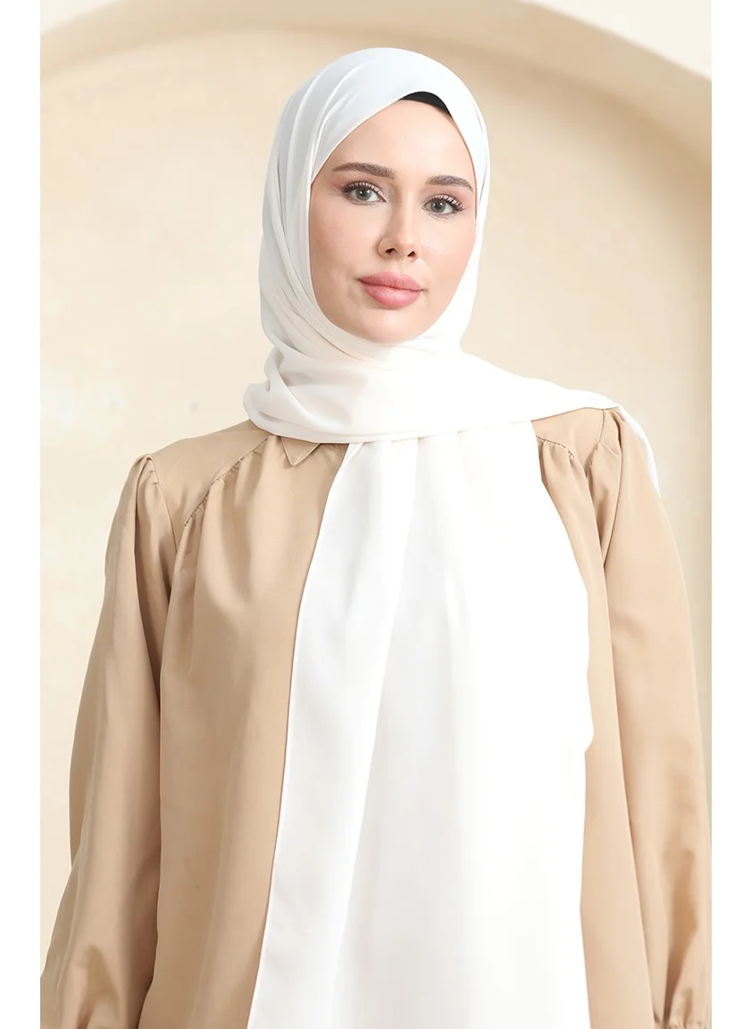 Sefa Merve Crepe Plain Shawl 81077-16 Dusty Pink