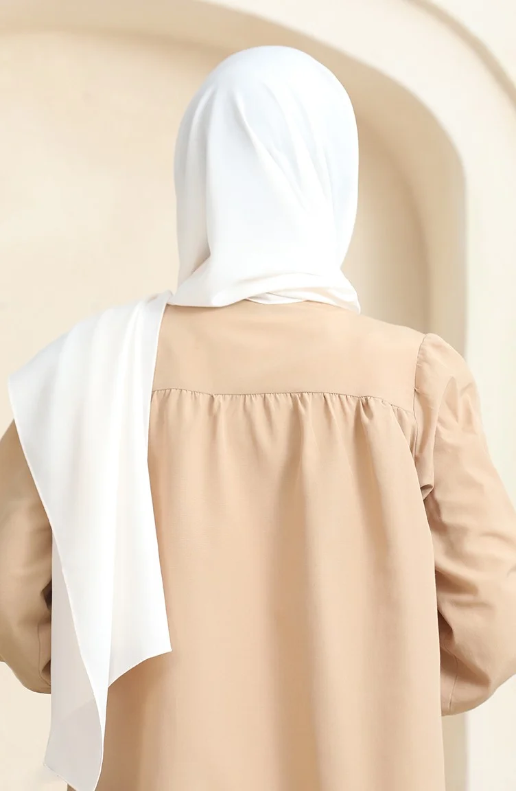 Sefa Merve Crepe Plain Shawl 81077-16 Dusty Pink
