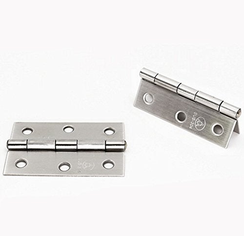 Adiyer 10Pcs 304 Stainless Steel 2.5-Inch Folding Butt Hinges Home Furniture Hardware Door Hinges For Case Lid Wooden Jewelry Box Lid (63Mm X 41Mm X 1.2Mm) - Image 3