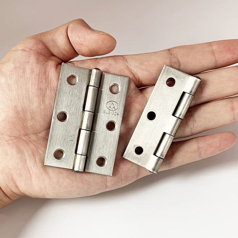 Adiyer 10Pcs 304 Stainless Steel 2.5-Inch Folding Butt Hinges Home Furniture Hardware Door Hinges For Case Lid Wooden Jewelry Box Lid (63Mm X 41Mm X 1.2Mm) - Image 4
