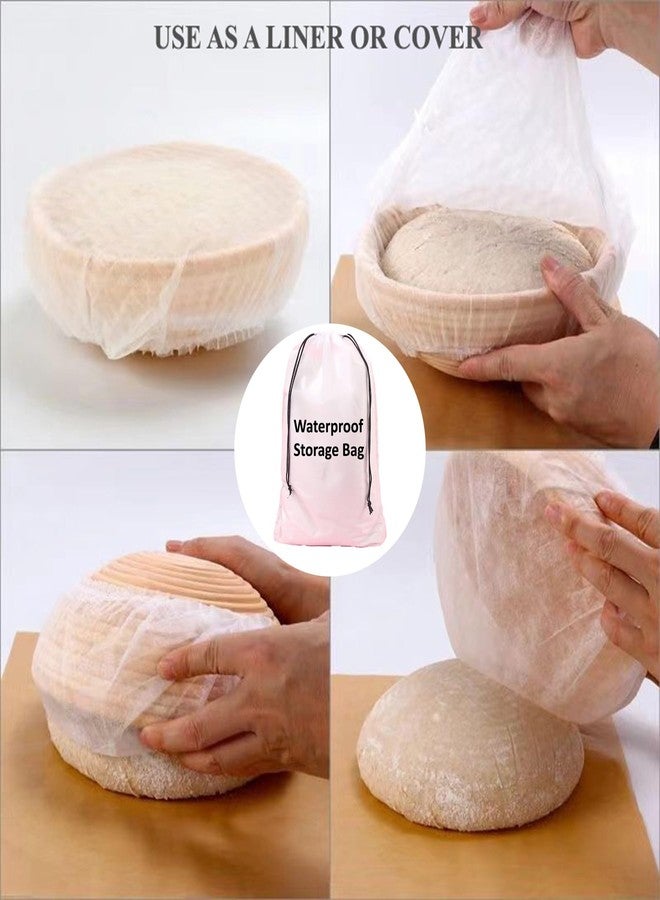 ZHIVEZEN 100Pcs Disposable Banneton Liner & Bread Proofing Basket Liners - Non-Stick Elastic Baking Cloth for Sourdough, Rising Dough, Bowl Protection | Bread Making Accessories Kit - Image 4