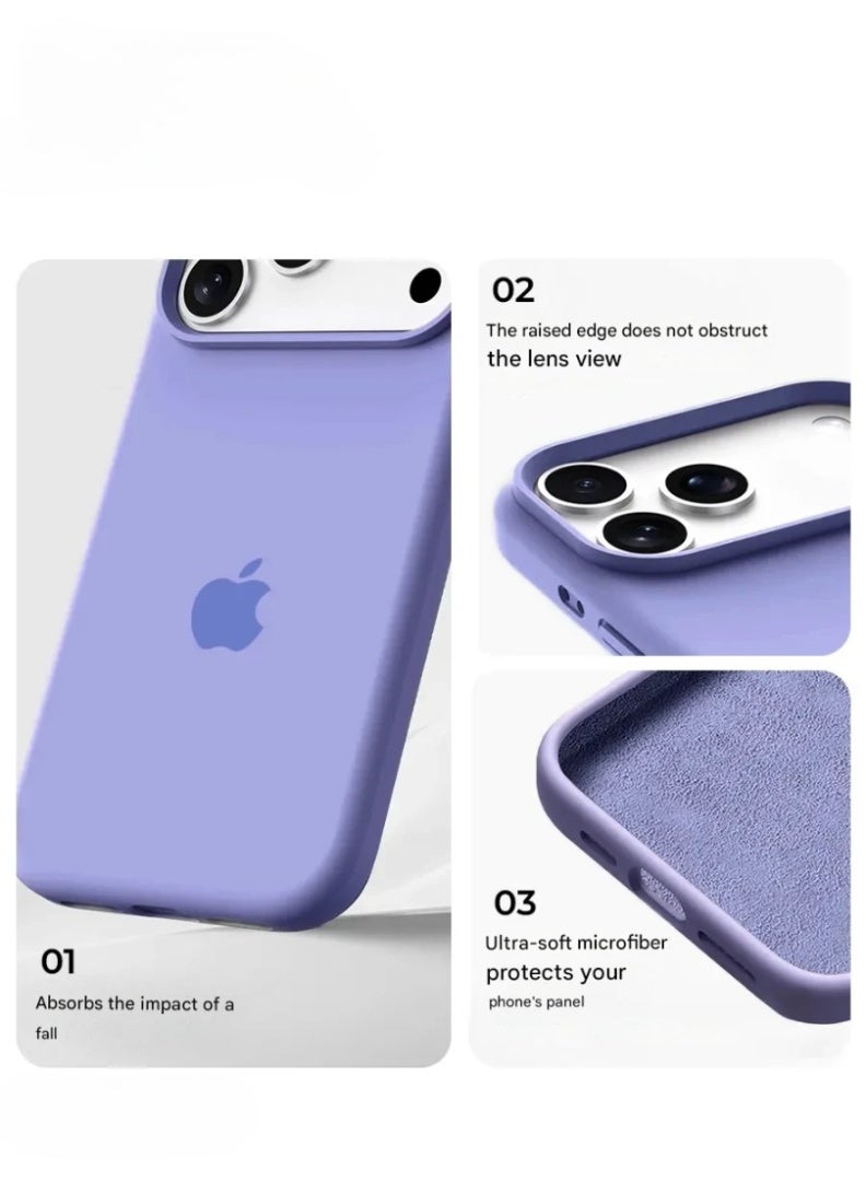 جراب iPhone 17 Pro، غطاء حماية كامل للجسم، ناعم الملمس، مضاد للخدش والصدمات، مع بطانة من الألياف الدقيقة لهاتف iPhone 17 Pro - Image 3