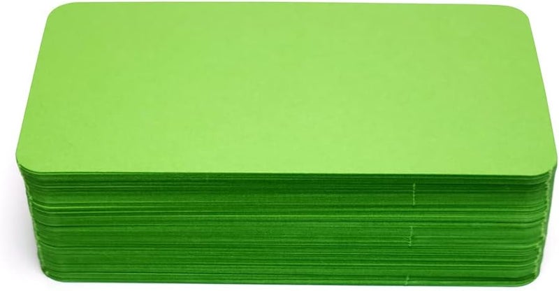 PPAPPAPPIYO 3.5x2 Blank color index cards (100) Paper - Blank (yellow green) - Image 1