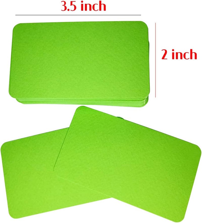 PPAPPAPPIYO 3.5x2 Blank color index cards (100) Paper - Blank (yellow green) - Image 3