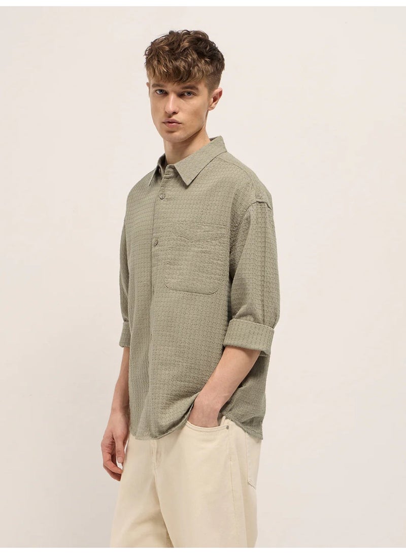 THE BEAR HOUSE Men’s Trendy Shacket for All Seasons | Casual Overshirt Jacket for Men | Versatile Outerwear Layer for Office, Streetwear & Travel | Modern Smart Look for Everyday Outfits - Image 5