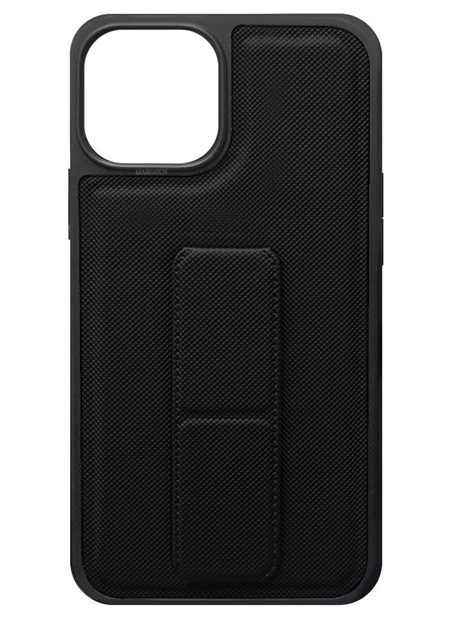 CATANES Shockproof Case with Integrated Hand Strap for iPhone 13 - Foldable Kickstand and Anti-Drop Protection for Secure Grip and Hands-Free Viewing - Black - Image 5