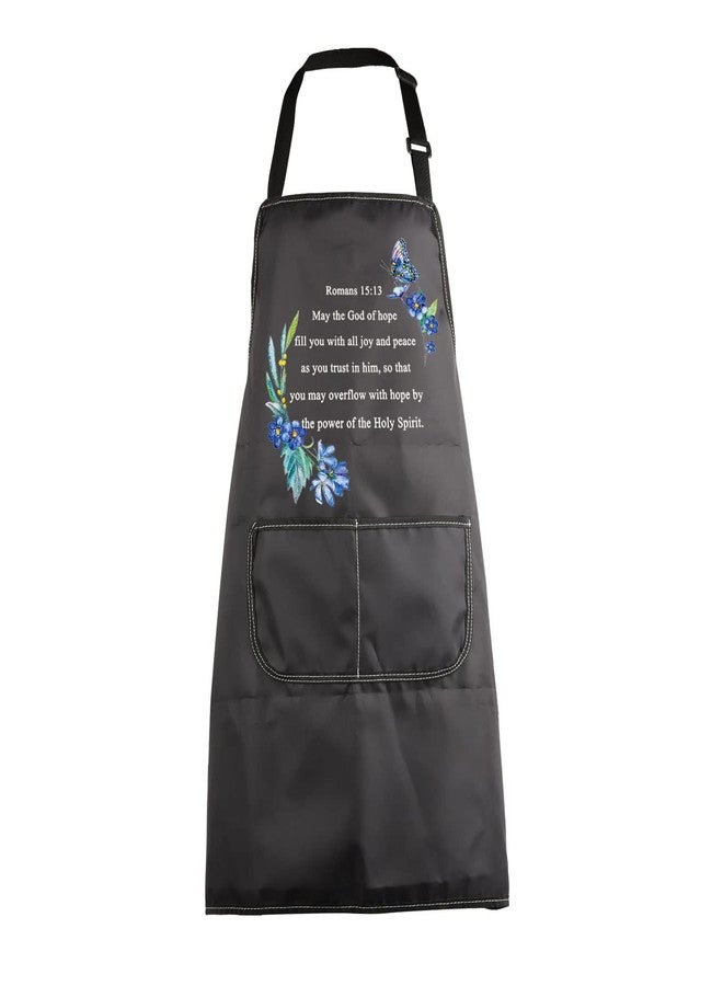 MBMSO Christian Kitchen Aprons Bible Verse Apron Christian Cooking Apron With Pockets Christian Religious Gifts Aprons (Christian Apron) - Image 1