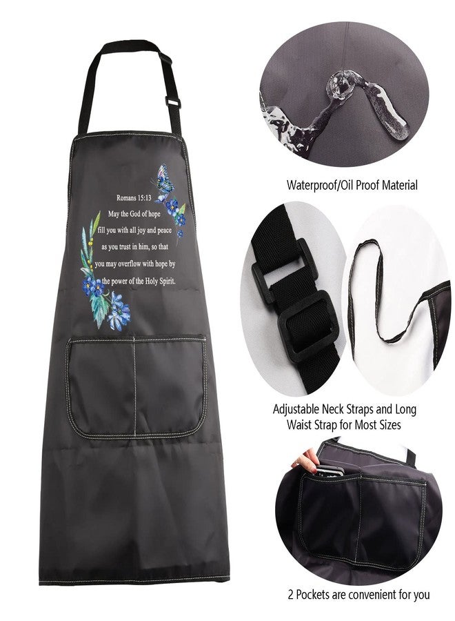 MBMSO Christian Kitchen Aprons Bible Verse Apron Christian Cooking Apron With Pockets Christian Religious Gifts Aprons (Christian Apron) - Image 5