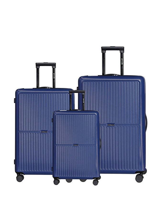 Space Luggage Set, ABS Material including Carry On Cabin Sizes, 20/24/28 Inches, Navy - Image 1