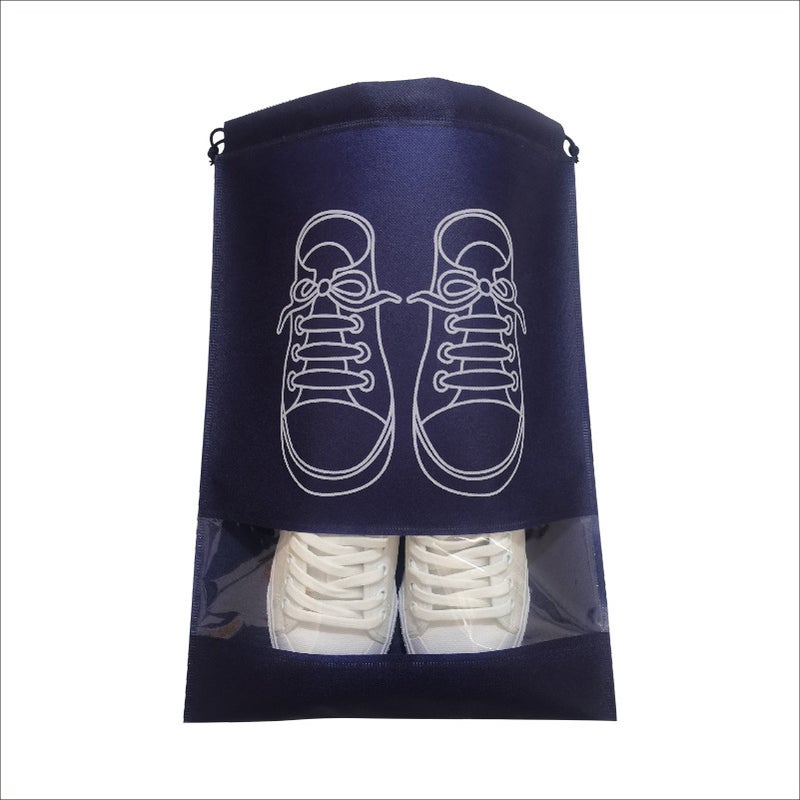 Shoes Storage Bag Shoes Bag Non-woven Dustproof Moisture-proof Travel Shoes Storage Dust-proof Home Travel Travel Navy blue 