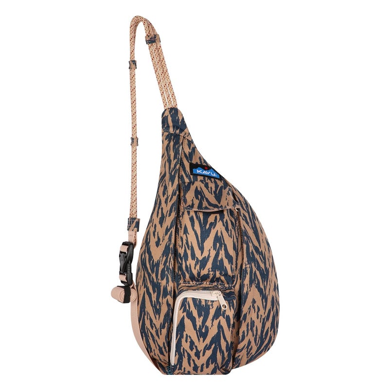 KAVU Mini Rope Bag Cotton Crossbody Sling - Chevron Shore - Image 1