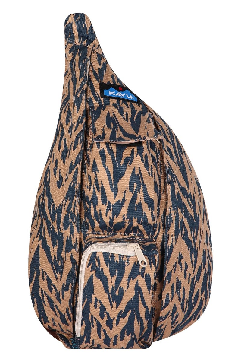 KAVU Mini Rope Bag Cotton Crossbody Sling - Chevron Shore - Image 5