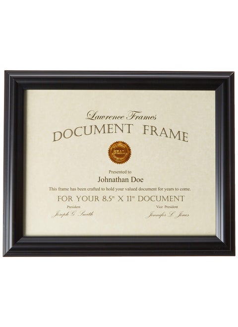 Lawrence Frames 185081 Black Document Picture Frame 85 by 11Inch