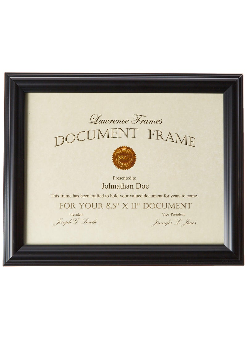 Lawrence Frames Lawrence Frames 185081 Black Document Picture Frame 85 by 11Inch 
