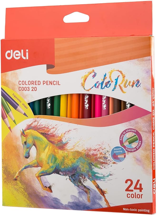 Deli Ec00320 Colored Pencil Good Quality Lead For Smooth Coloring Ec00320 - Image 1