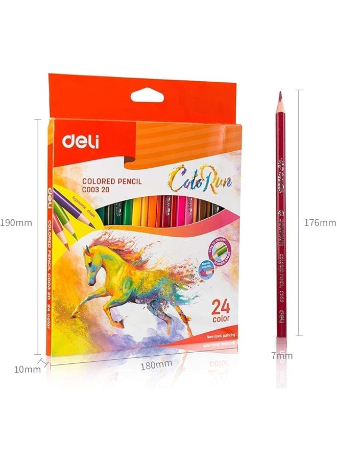 Deli Ec00320 Colored Pencil Good Quality Lead For Smooth Coloring Ec00320 - Image 3