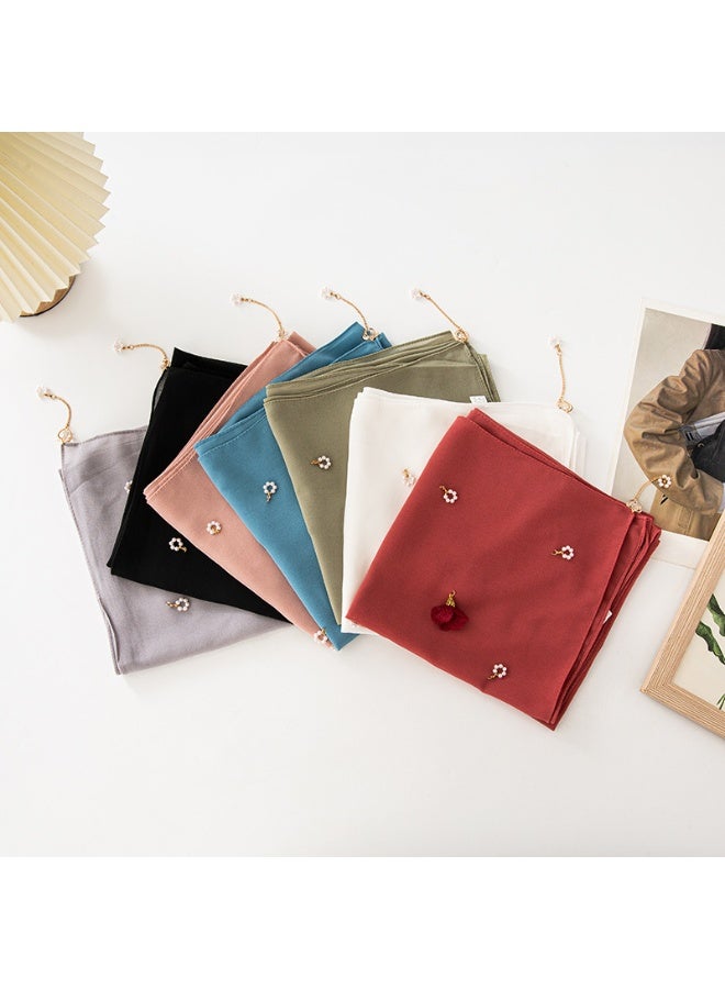 Nariele New Headscarf With Flower Pearl Pendant - Image 2