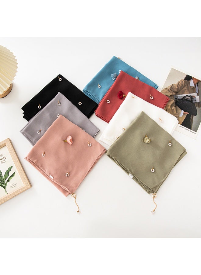 Nariele New Headscarf With Flower Pearl Pendant - Image 3