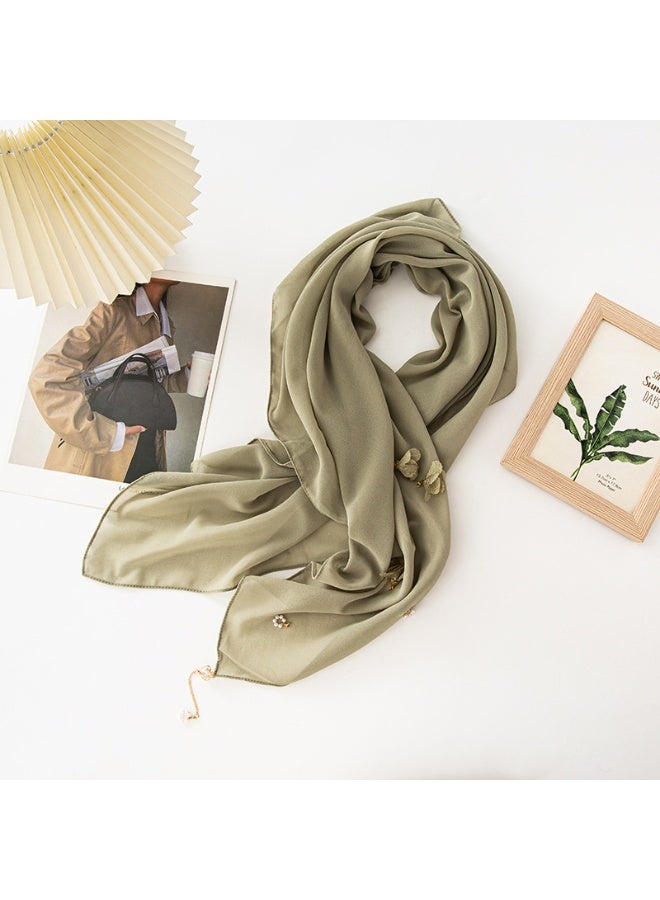 Nariele New Headscarf With Flower Pearl Pendant - Image 1