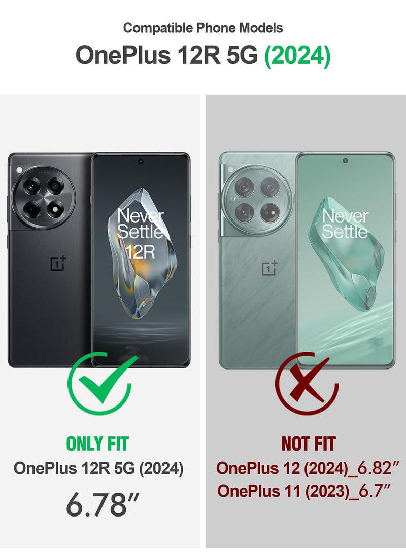 Poetic Guardian Case for OnePlus 12R 5G (2024), Built-in Screen Protector [Work with Fingerprint ID], [2 Front Frames] [20FT Mil-Grade Drop Tested] Full Body Shockproof Clear Cover Case, Black/Clear - Image 2
