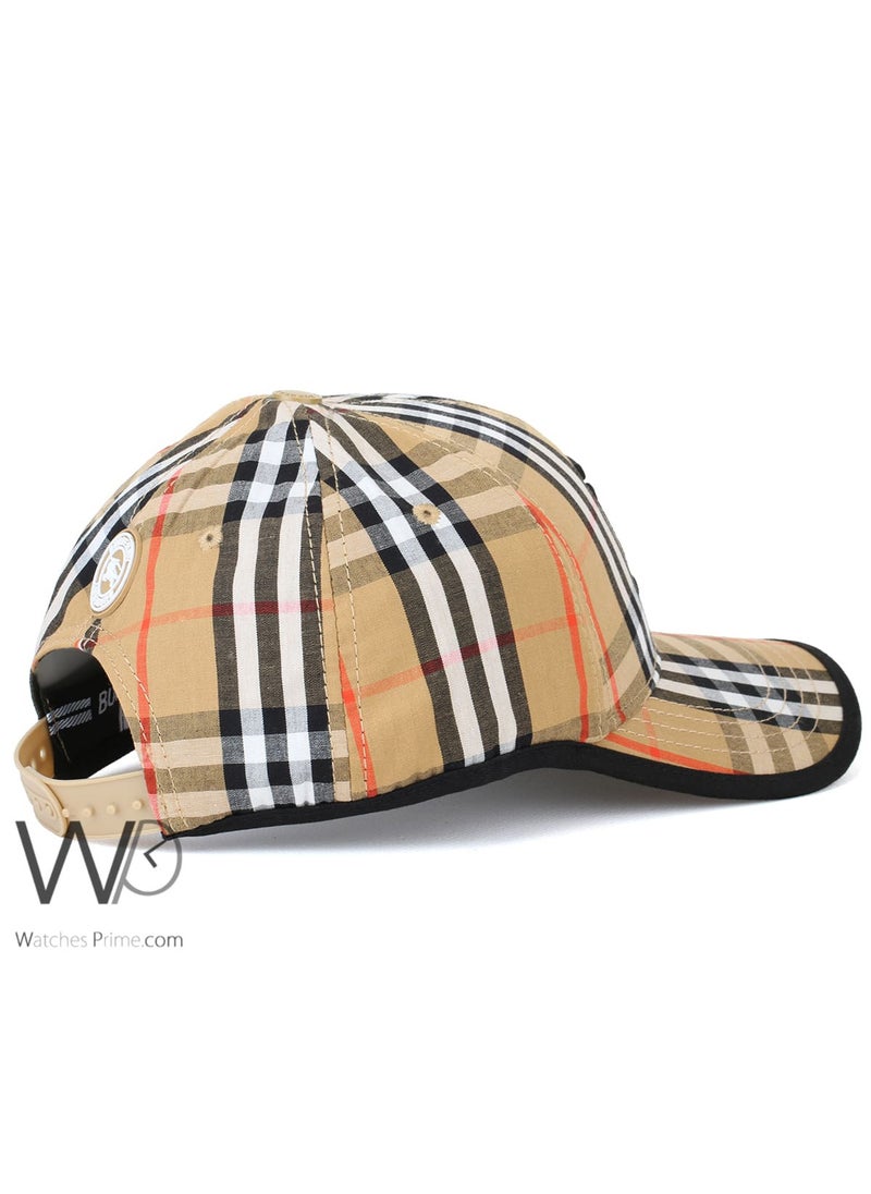 BURBERRY BT Burberry Baseball Beige Motif Icon Stripe Cap Cotton Hat  - Image 2
