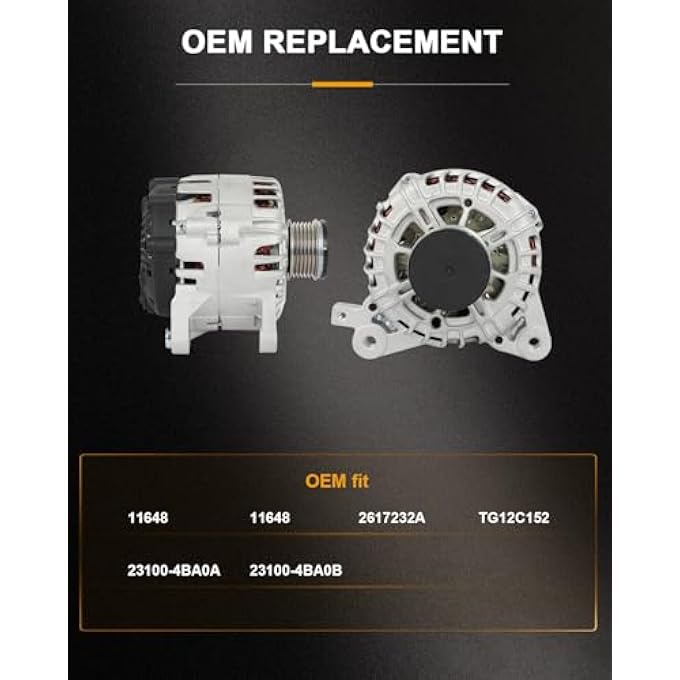 ROADFAR New Alternator Compatible for Nissan for Rogue 2014-2018, Replace 11648 - Image 3