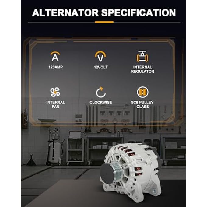 ROADFAR New Alternator Compatible for Nissan for Rogue 2014-2018, Replace 11648 - Image 2
