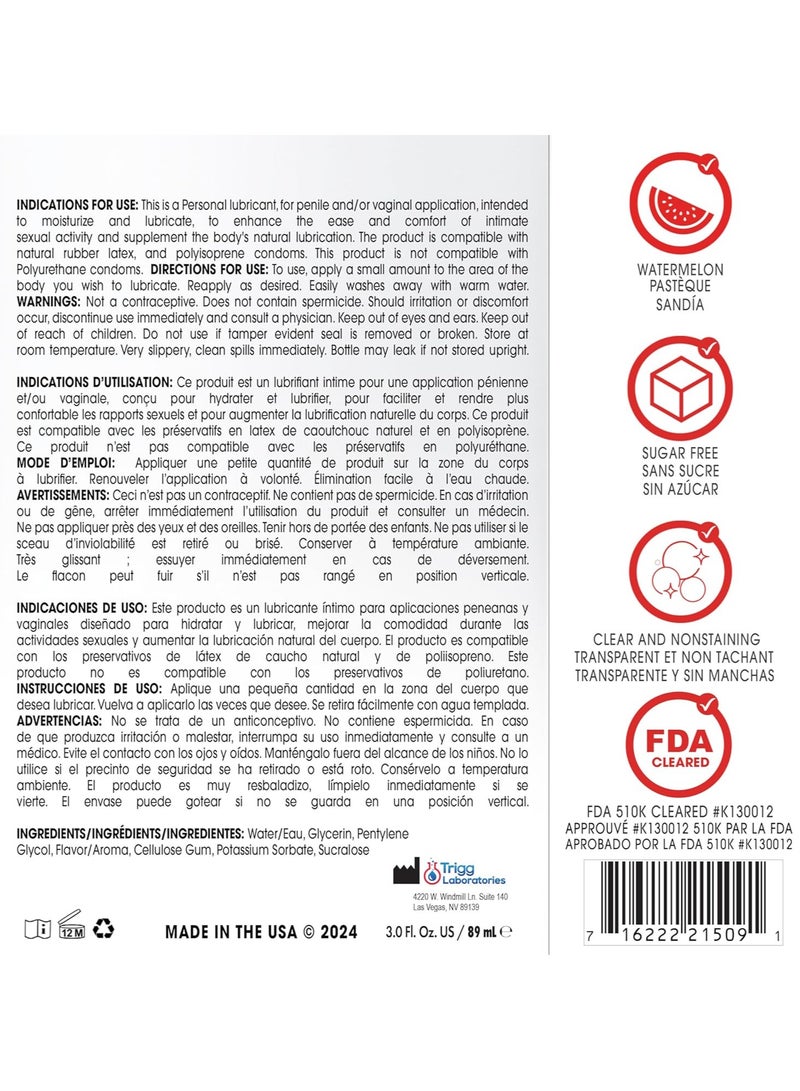 Wet Flavored Juicy Watermelon Edible Lube 3oz - Image 2