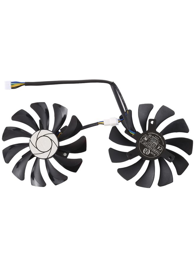 BURAQ HA9010H12F-Z 4 Pin Graphics Card Cooling Fan for MSI GeForce GTX 1050 Hurricane GTX 1060 Hurricane 6G GDDR, Diameter: 85mm, Pairs  - Image 2