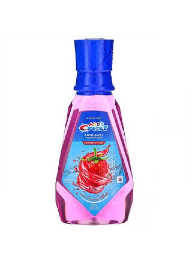 Crest Crest, Kids, Anticavity Fluoride Rinse, Alcohol Free, Strawberry Rush, 16.9 fl oz (500 ml) 