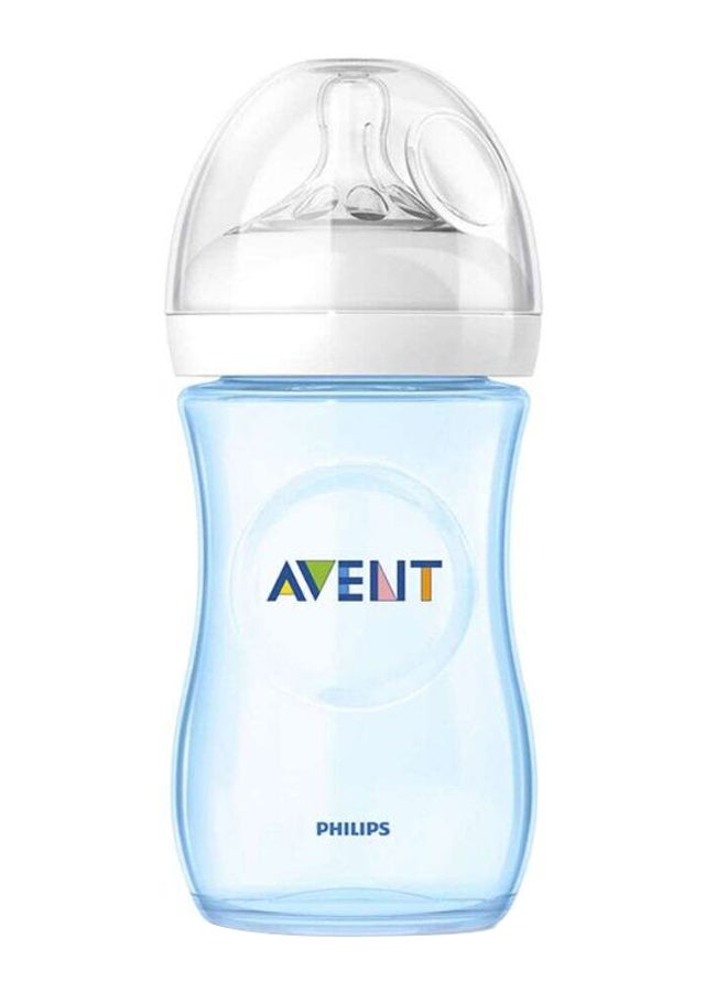 Philips Avent Anti-Colic BPA Free Natural Baby Feeding Bottle - Clear/Blue - Image 2