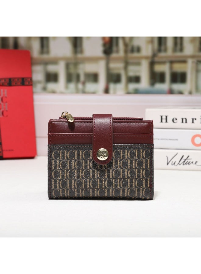 Chchmu CHCH Women's Bag Wallet Exquisite Compact Convenient Decoration Durable Elegant Brand Design Sense Letter Decoration Zipper - Image 1