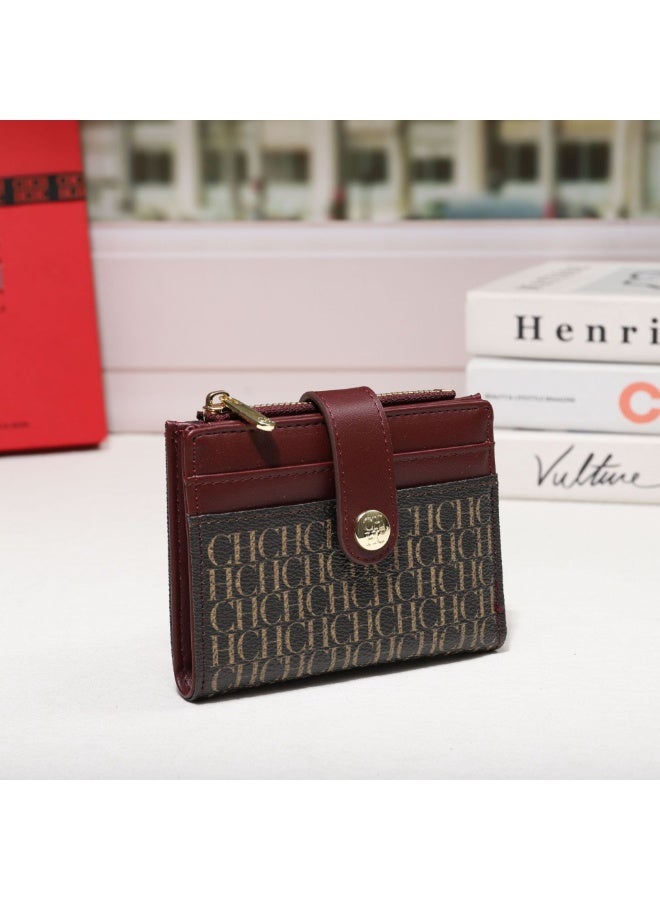 Chchmu CHCH Women's Bag Wallet Exquisite Compact Convenient Decoration Durable Elegant Brand Design Sense Letter Decoration Zipper - Image 2