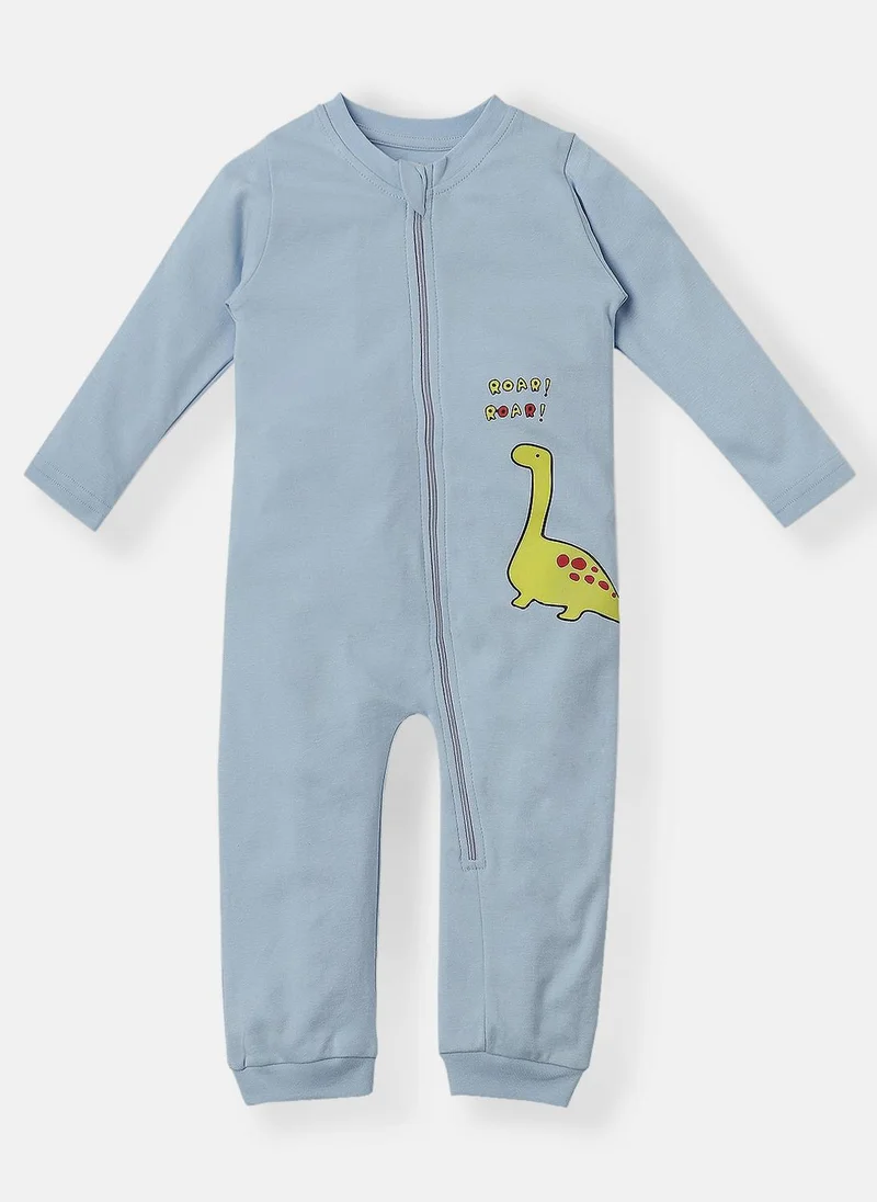 Nautinati Nautinati Infants Dinosaur Print 100% Cotton Pack of 2 Sleepsuit